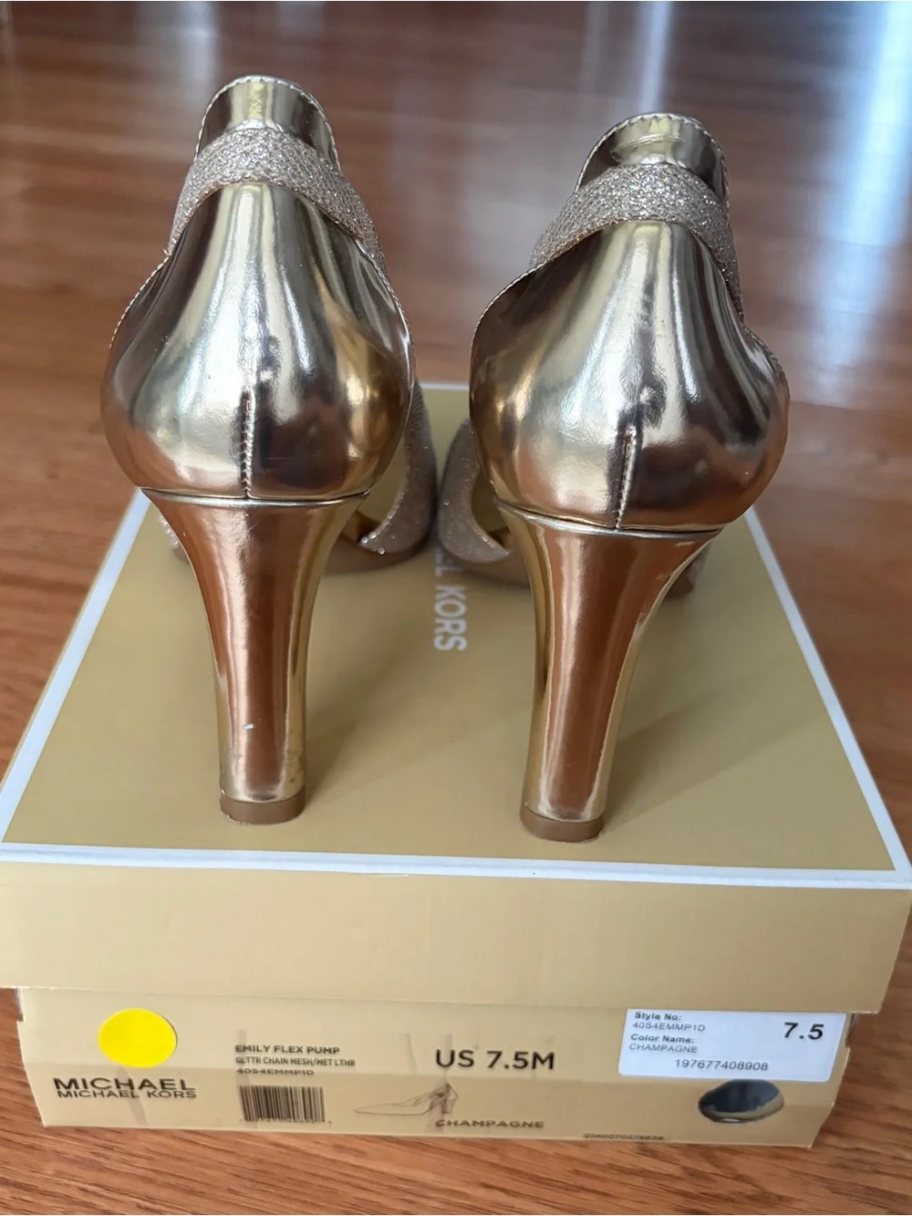 Michael Kors Champagne Gold Slingback Pointed Toe Pumps